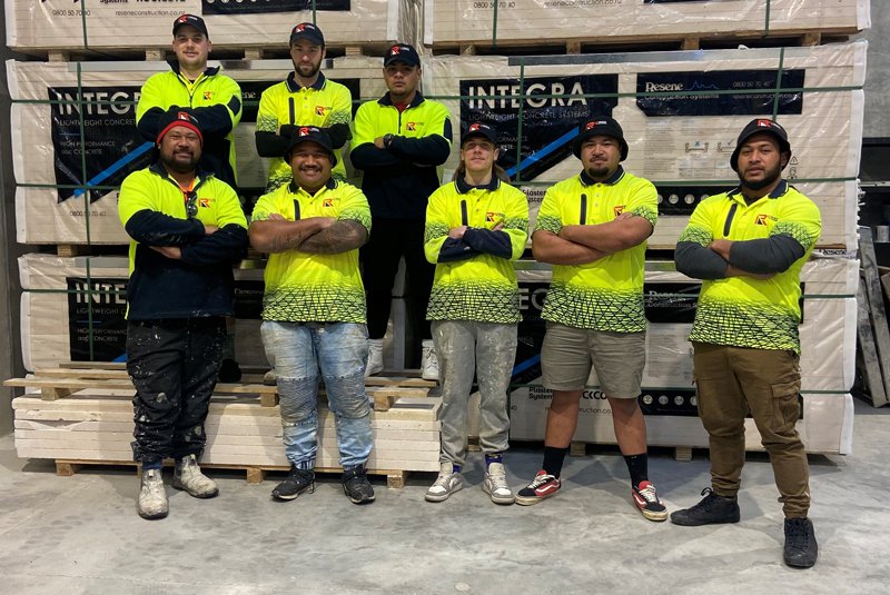 Manu and his team at Redrock Plastering, Christchurch.